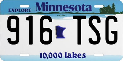 MN license plate 916TSG