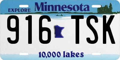 MN license plate 916TSK