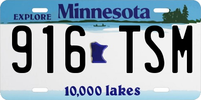 MN license plate 916TSM