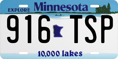 MN license plate 916TSP