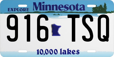 MN license plate 916TSQ