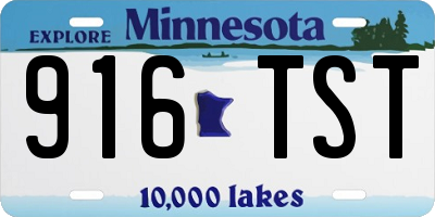 MN license plate 916TST