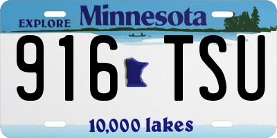 MN license plate 916TSU