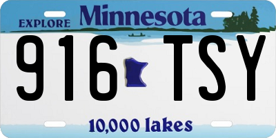 MN license plate 916TSY