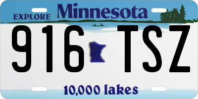 MN license plate 916TSZ