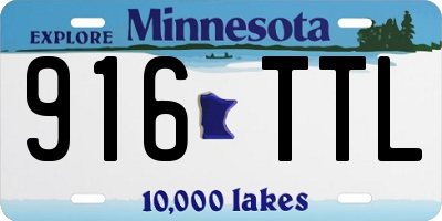 MN license plate 916TTL