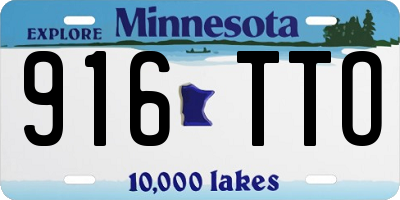 MN license plate 916TTO