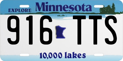 MN license plate 916TTS