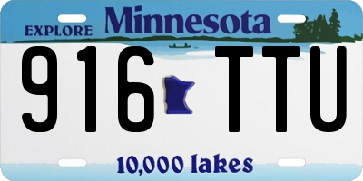 MN license plate 916TTU