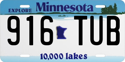 MN license plate 916TUB