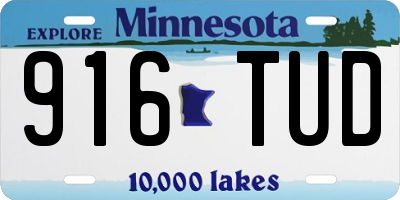MN license plate 916TUD