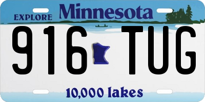 MN license plate 916TUG