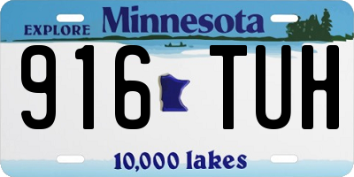 MN license plate 916TUH