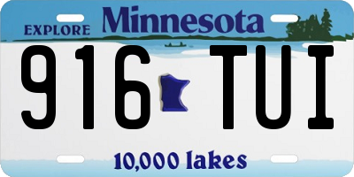 MN license plate 916TUI