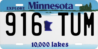 MN license plate 916TUM