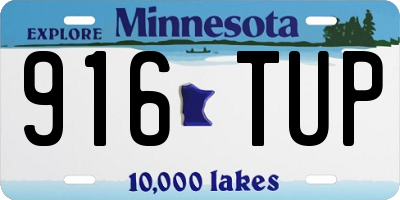 MN license plate 916TUP