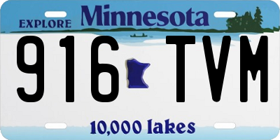 MN license plate 916TVM