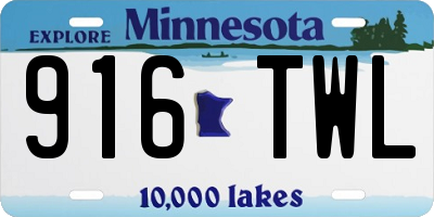 MN license plate 916TWL