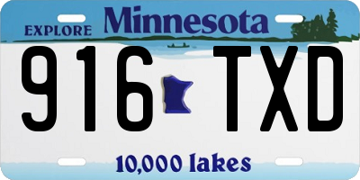 MN license plate 916TXD
