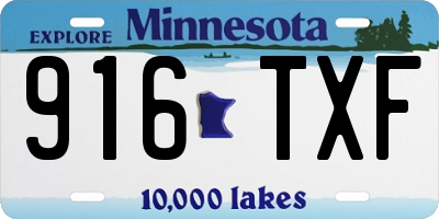 MN license plate 916TXF