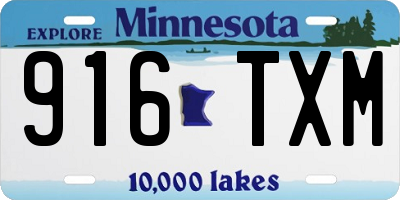 MN license plate 916TXM
