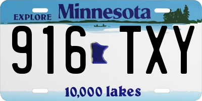 MN license plate 916TXY