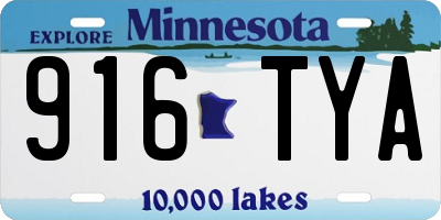 MN license plate 916TYA