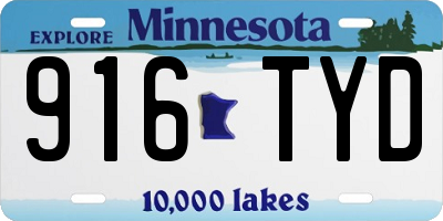 MN license plate 916TYD