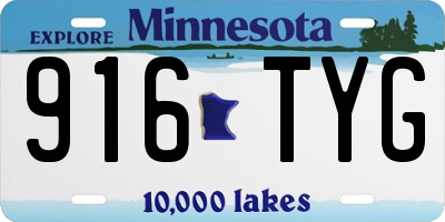 MN license plate 916TYG