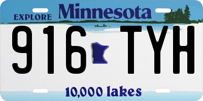 MN license plate 916TYH