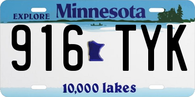 MN license plate 916TYK
