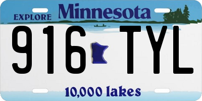 MN license plate 916TYL