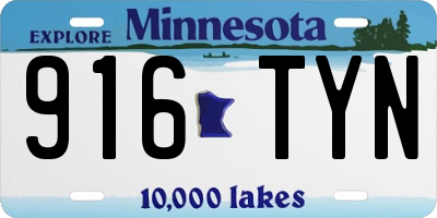 MN license plate 916TYN