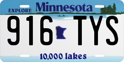 MN license plate 916TYS