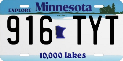 MN license plate 916TYT