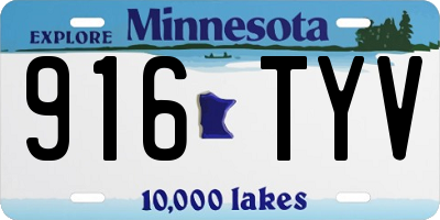 MN license plate 916TYV