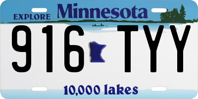 MN license plate 916TYY