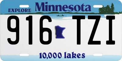 MN license plate 916TZI