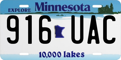MN license plate 916UAC