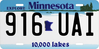 MN license plate 916UAI