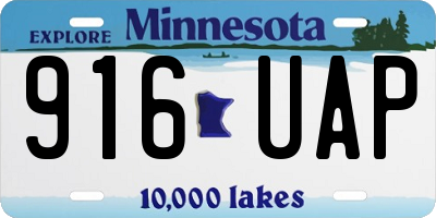 MN license plate 916UAP