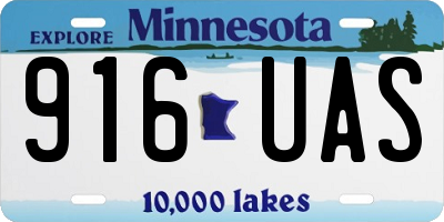 MN license plate 916UAS
