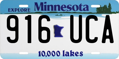 MN license plate 916UCA