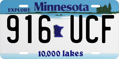 MN license plate 916UCF