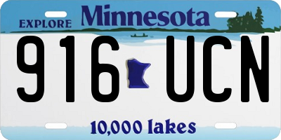 MN license plate 916UCN