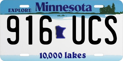 MN license plate 916UCS