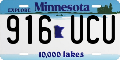 MN license plate 916UCU