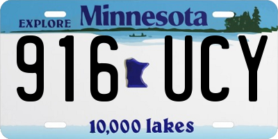 MN license plate 916UCY