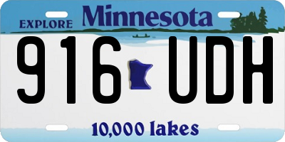 MN license plate 916UDH