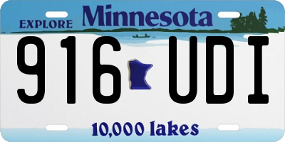 MN license plate 916UDI